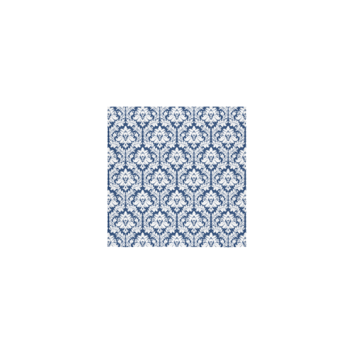 damask pattern navy blue and white Square Towel 13“x13”