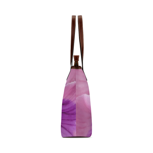 Pink and Purple Pansy Shoulder Tote Bag (Model 1646)