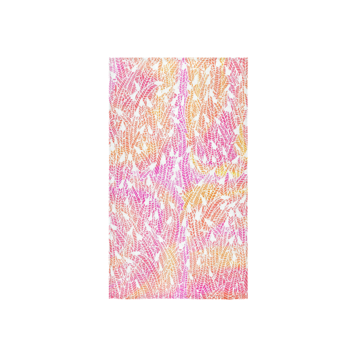 pink yellow white feather pattern Custom Towel 16"x28"
