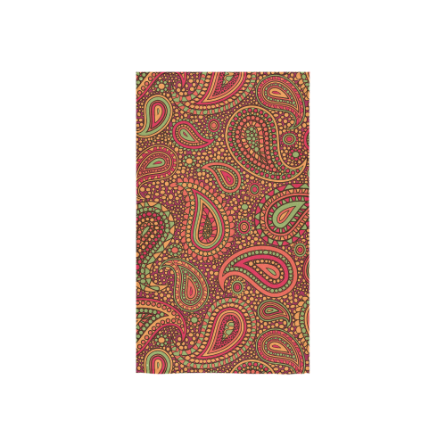 red paisley mosaic pattern Custom Towel 16"x28"