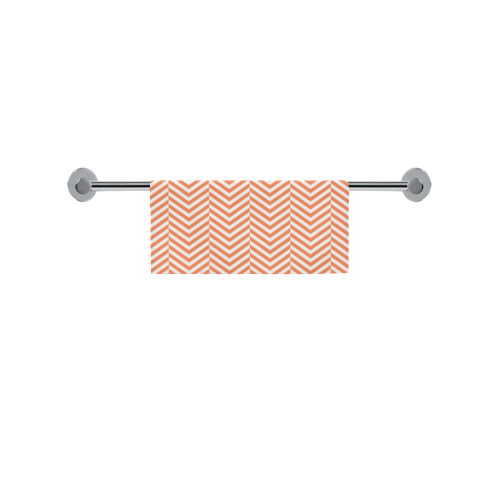 orange and white classic chevron pattern Square Towel 13“x13”