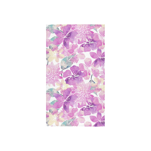 Pastel Watercolor Flower Pattern Custom Towel 16"x28"
