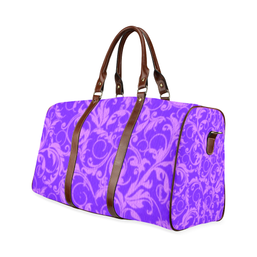 Vintage Swirls Amethyst Ultraviolet Purple Waterproof Travel Bag/Large (Model 1639)