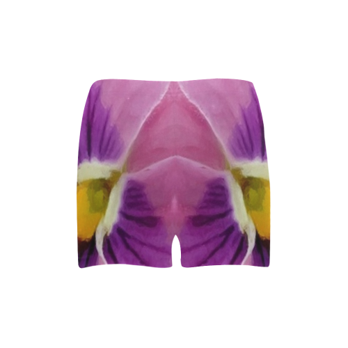 Pink and Purple Pansy Briseis Skinny Shorts (Model L04)