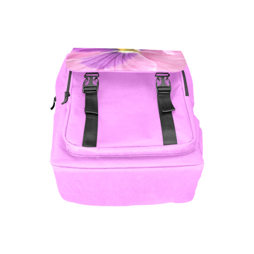 Pink and Purple Pansy Casual Shoulders Backpack (Model 1623)