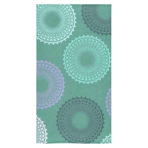 Teal Sea Foam Green Lace Doily Bath Towel 30"x56"