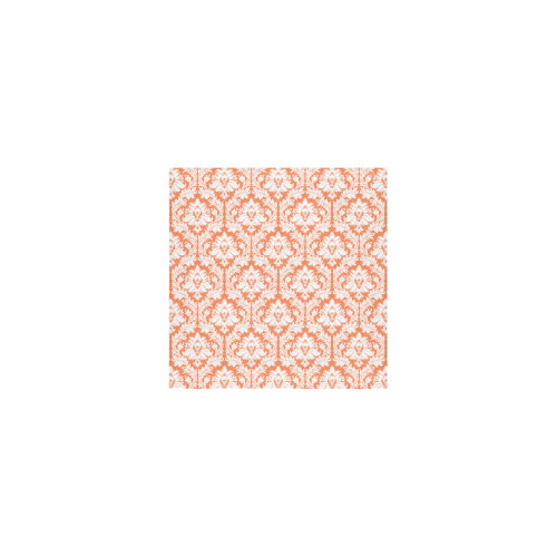 damask pattern orange and white Square Towel 13“x13”