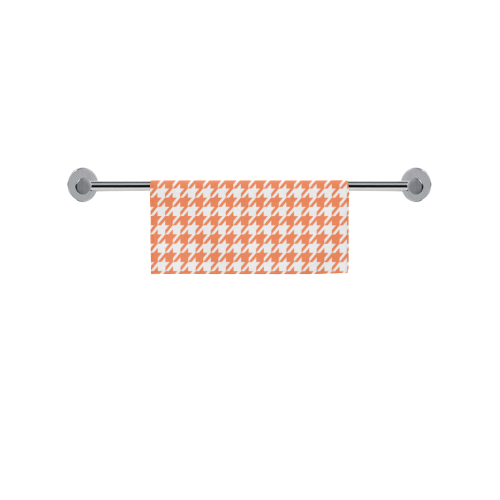 orange and white houndstooth classic pattern Square Towel 13“x13”