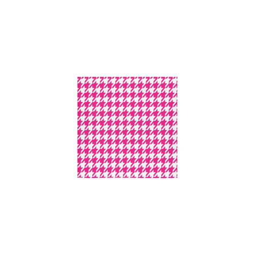 hot pink  and white houndstooth classic pattern Square Towel 13“x13”