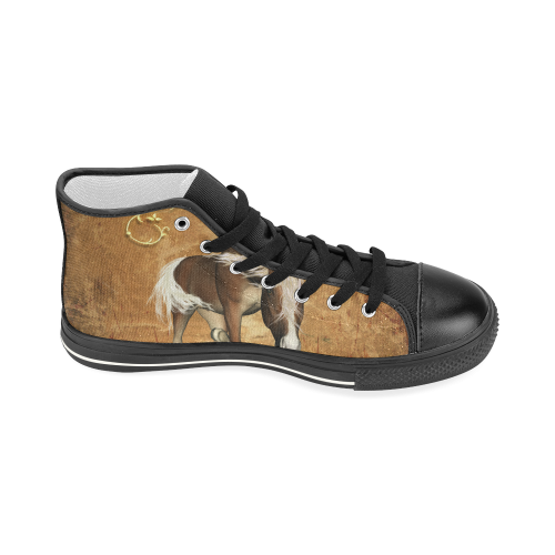 Wonderful horse Women's Classic High Top Canvas Shoes (Model 017)