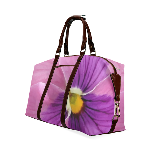 Pink and Purple Pansy Classic Travel Bag (Model 1643)