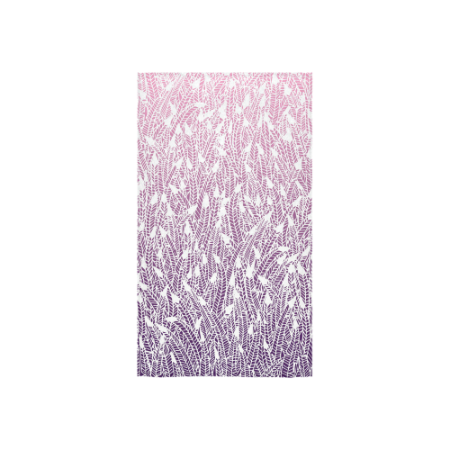 pink purple ombre feather pattern white Custom Towel 16"x28"
