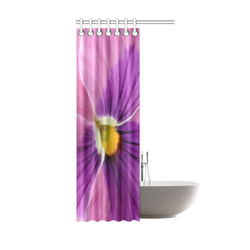 Pink and Purple Pansy Shower Curtain 36"x72"
