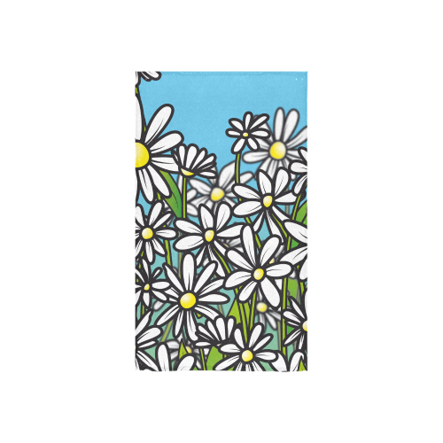 white daisy field flowers Custom Towel 16"x28"