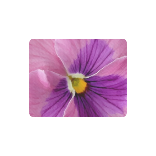 Pink and Purple Pansy Rectangle Mousepad