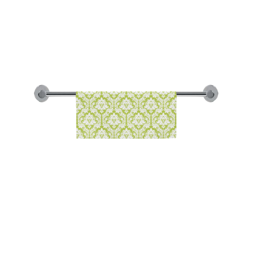 damask pattern spring green and white Square Towel 13“x13”