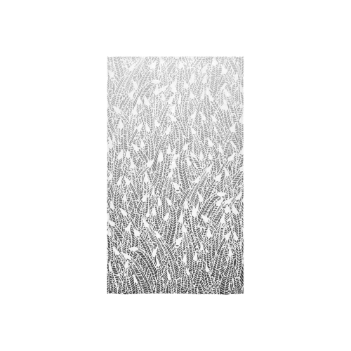 grey ombre feathers pattern white Custom Towel 16"x28"