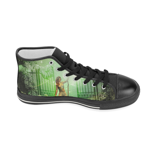 The gate Women's Classic High Top Canvas Shoes (Model 017)