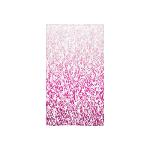 pink ombre feathers pattern white Custom Towel 16"x28"