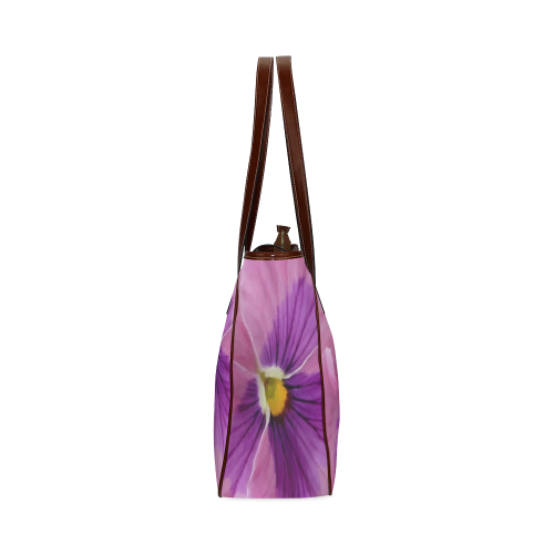 Pink and Purple Pansy Classic Tote Bag (Model 1644)