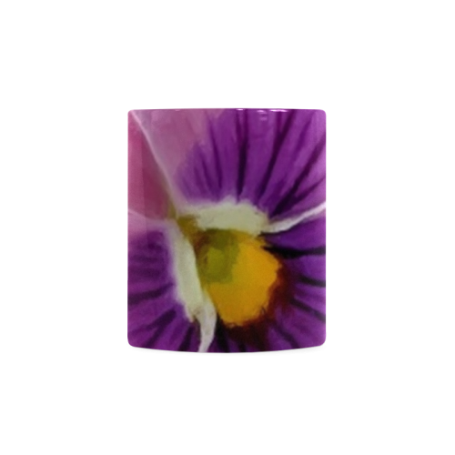 Pink and Purple Pansy White Mug(11OZ)