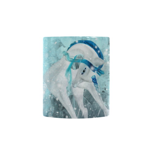 Snowflake Unicorn Custom Morphing Mug