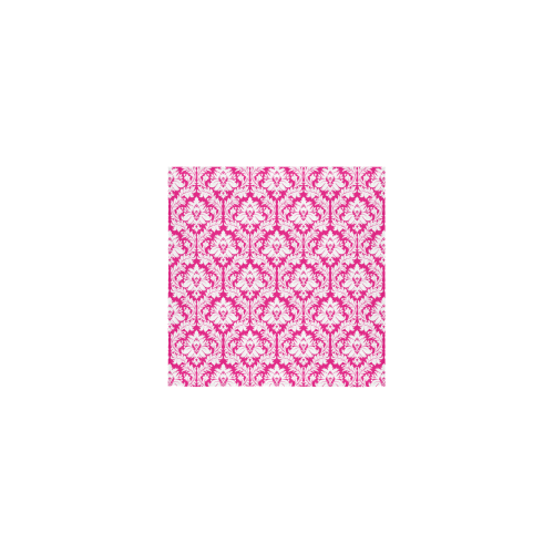 damask pattern hot pink and white Square Towel 13“x13”
