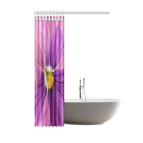 Pink and Purple Pansy Shower Curtain 48"x72"