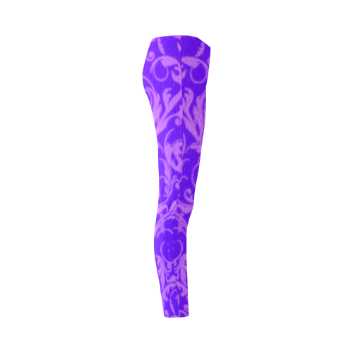Vintage Swirls Amethyst Ultraviolet Purple Cassandra Women's Leggings (Model L01)