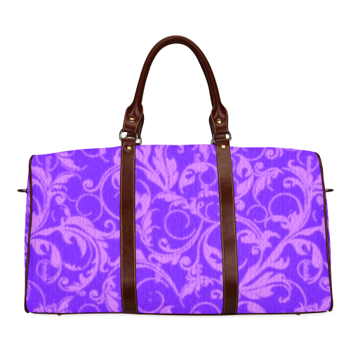 Vintage Swirls Amethyst Ultraviolet Purple Waterproof Travel Bag/Large (Model 1639)