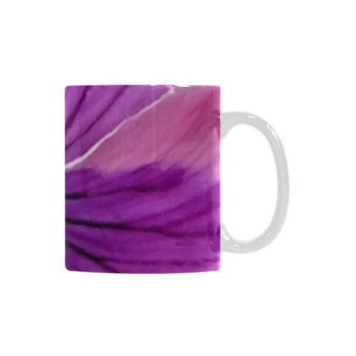 Pink and Purple Pansy White Mug(11OZ)