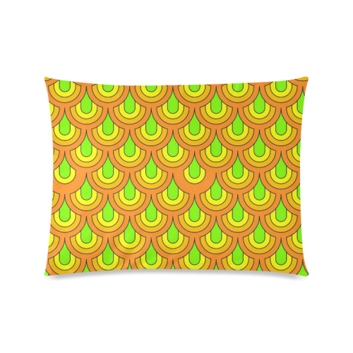 Retro Pattern 1970 Custom Zippered Pillow Case 20"x26"(Twin Sides)