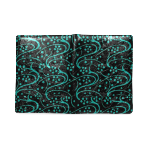 Vintage Swirl Floral Teal Turquoise Black Custom NoteBook B5