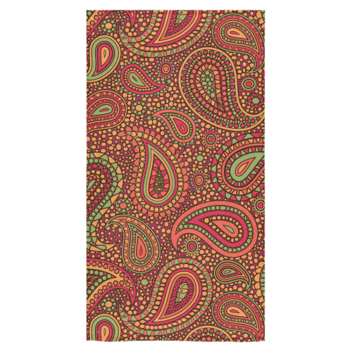 red paisley mosaic pattern Bath Towel 30"x56"