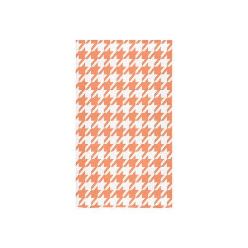 orange and white houndstooth classic pattern Custom Towel 16"x28"