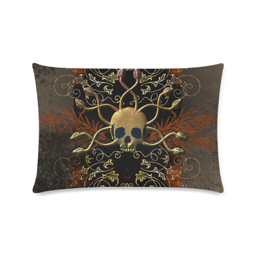 Amazing skull Custom Zippered Pillow Case 16"x24"(Twin Sides)