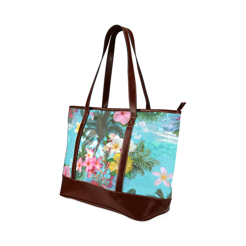 Soft Tropix Tote Handbag (Model 1642)