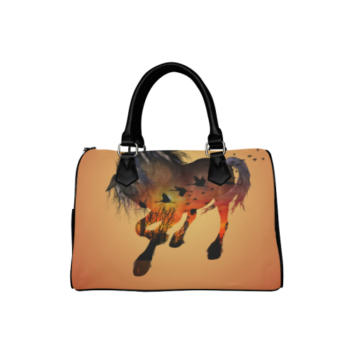 Wonderful Horse Boston Handbag (Model 1621)