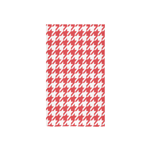 red and white houndstooth classic pattern Custom Towel 16"x28"