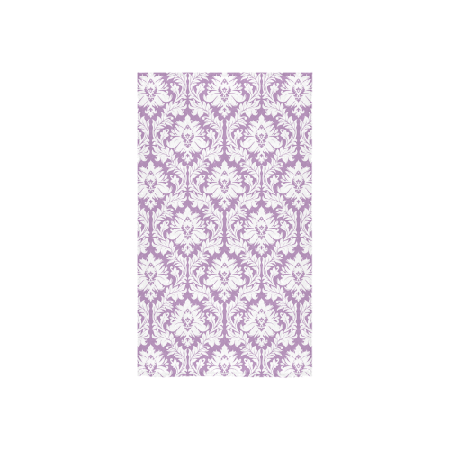 damask pattern lilac and white Custom Towel 16"x28"