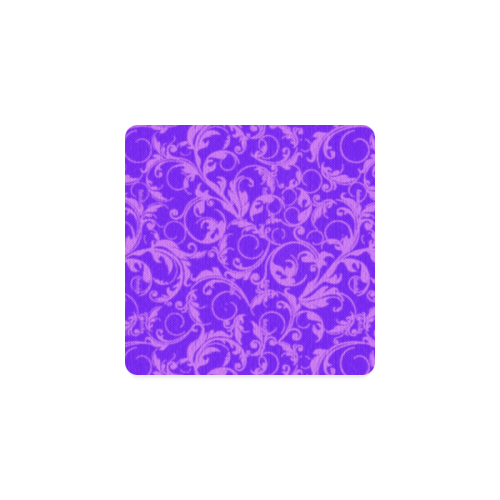 Vintage Swirls Amethyst Ultraviolet Purple Square Coaster