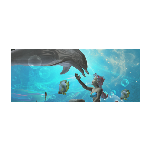 Dolphin with mermaid Stainless Steel Vacuum Mug (10.3OZ)