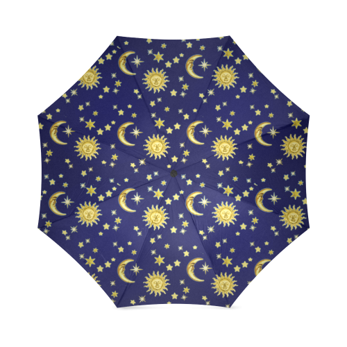 Sun, Moon & Stars Foldable Umbrella (Model U01)