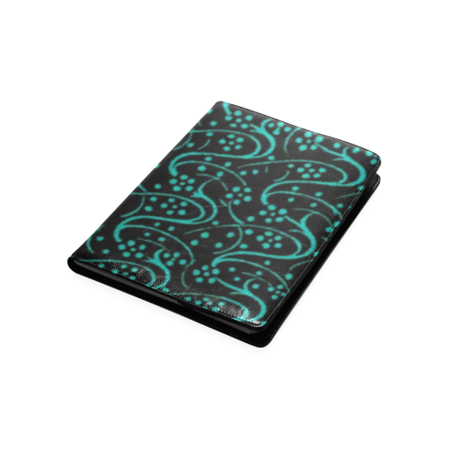 Vintage Swirl Floral Teal Turquoise Black Custom NoteBook B5