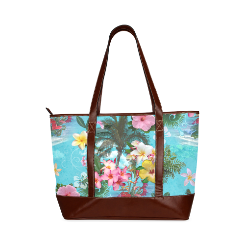 Soft Tropix Tote Handbag (Model 1642)