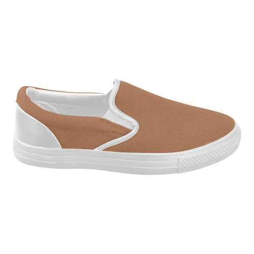Adobe Color Accent Women's Slip-on Canvas Shoes (Model 019)