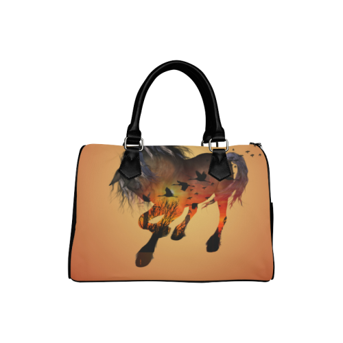 Wonderful Horse Boston Handbag (Model 1621)