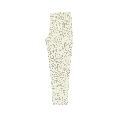 vintage flower pattern Capri Legging (Model L02)
