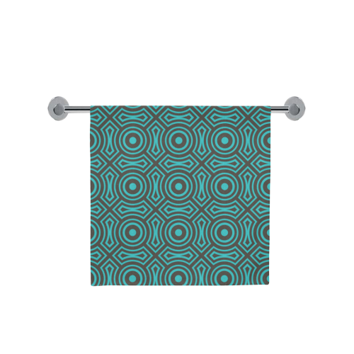blue geometric pattern Bath Towel 30"x56"