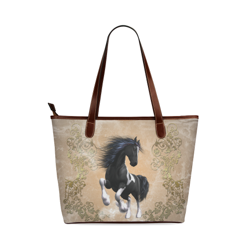 Wonderful horse in black and white Shoulder Tote Bag (Model 1646)